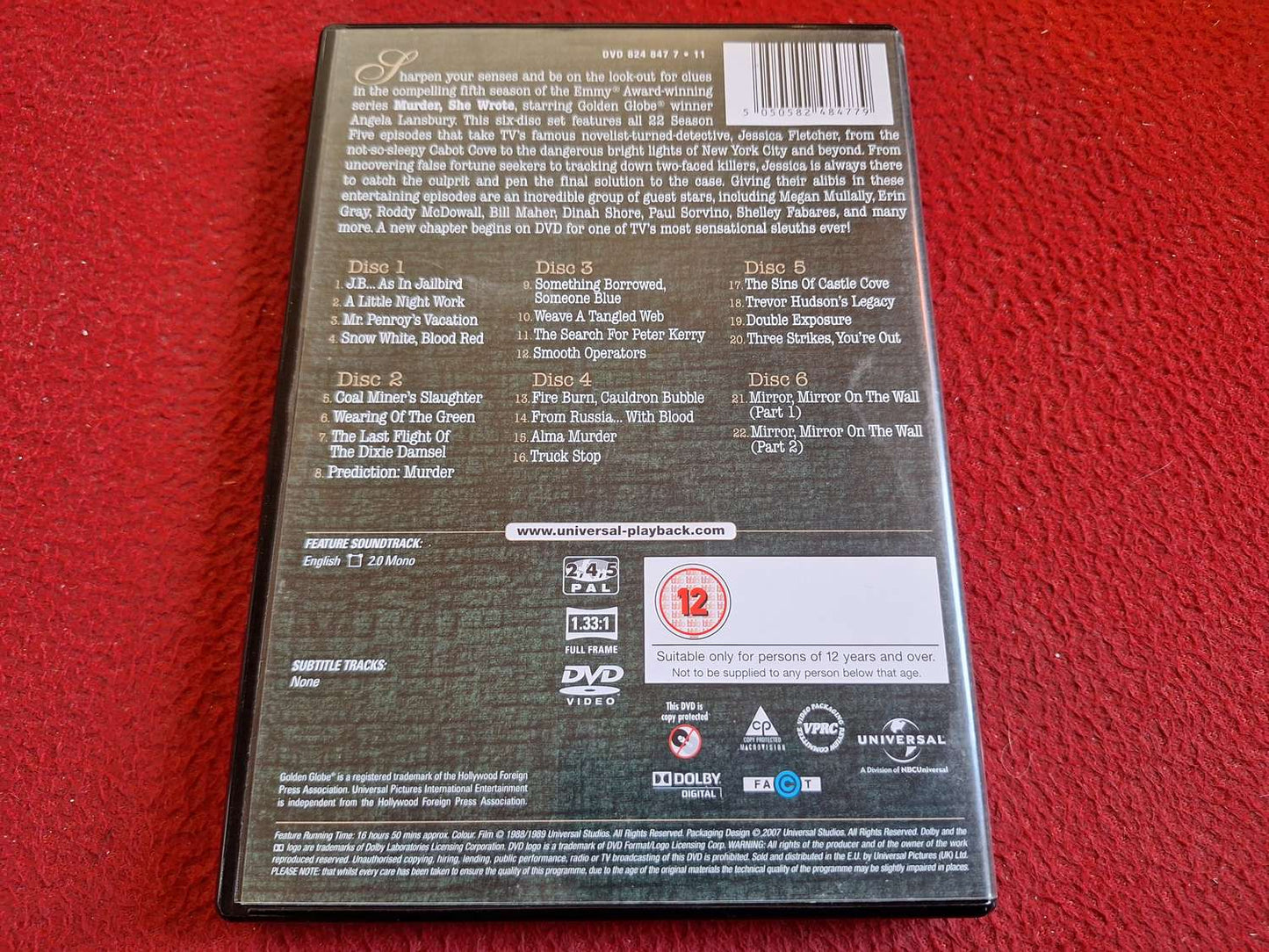 MURDER SHE WROTE SEASON 5 BOX DVD