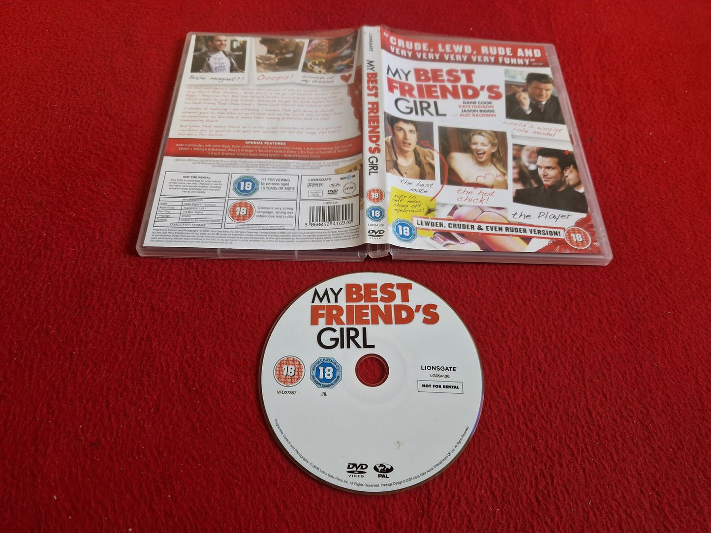 MY BEST FRIEND'S GIRL DVD