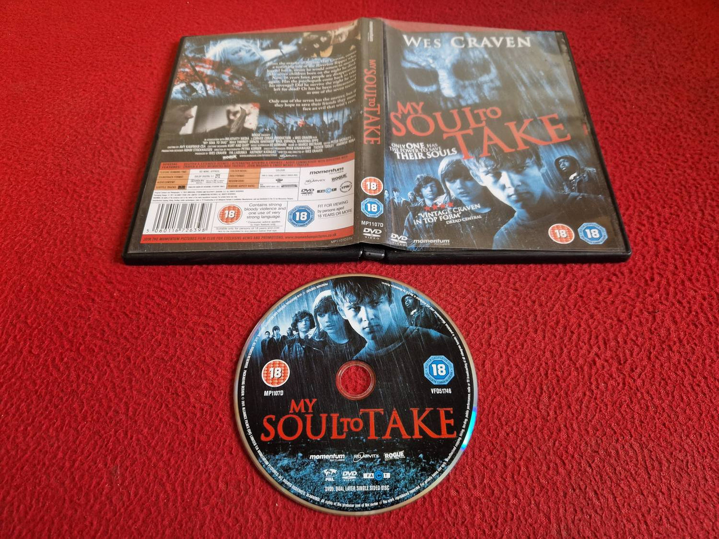MY SOUL TO TAKE DVD