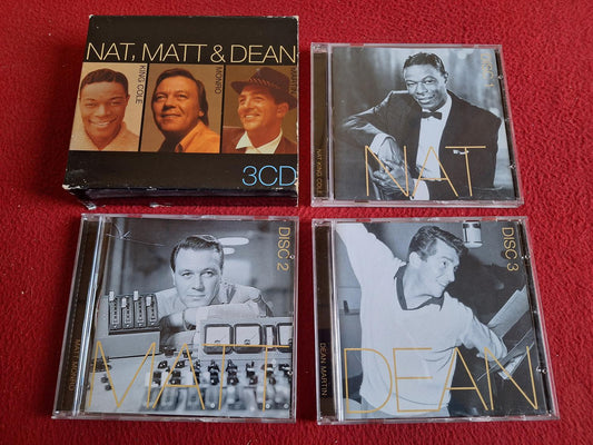 NAT KING COLE MATT MONRO DEAN MARTIN NAT, MATT & DEAN CD BOX