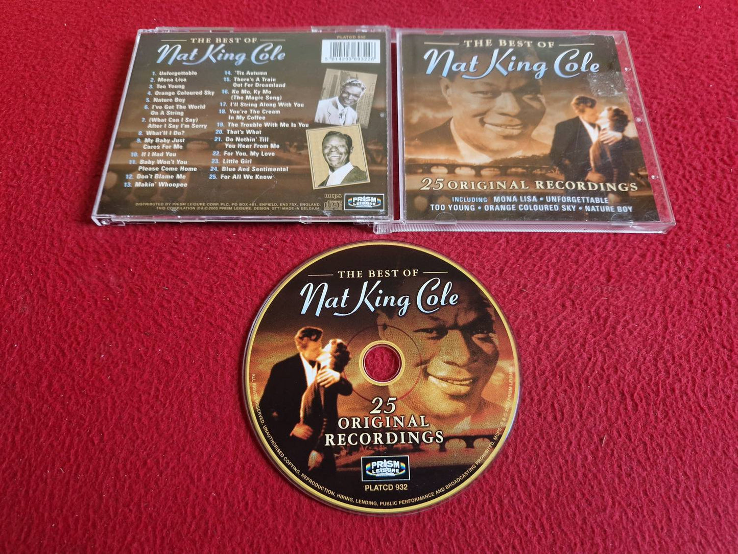 NAT KING COLE THE BEST OF NAT KING COLE 25 ORIGINAL RECORDINGS CD