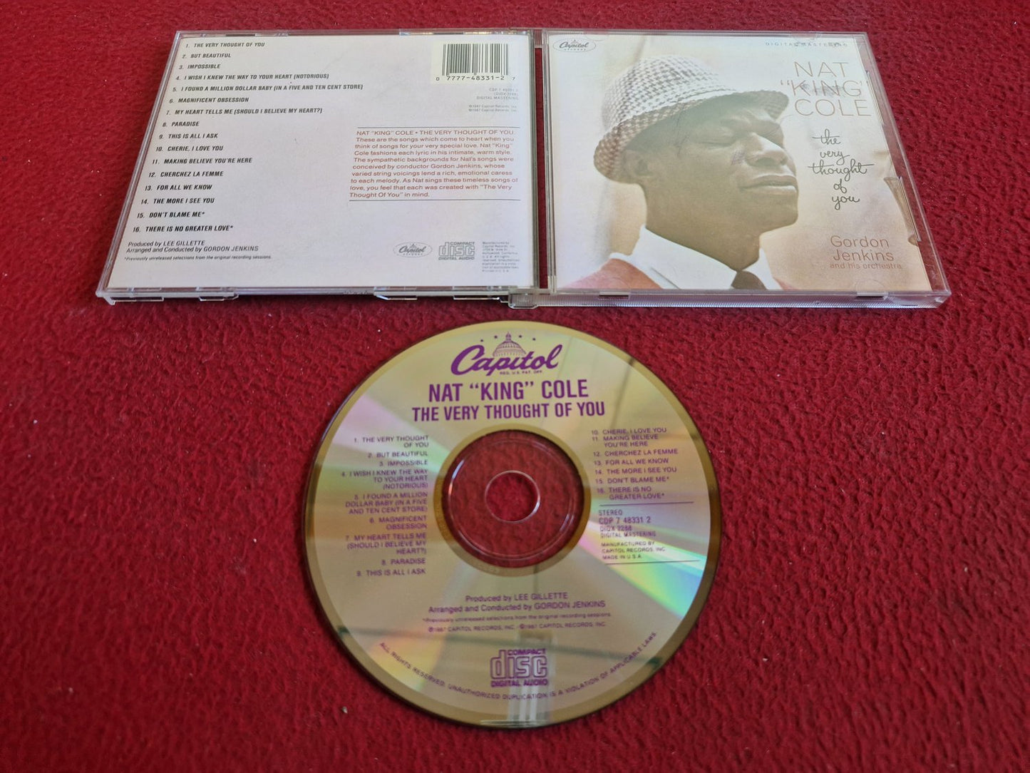 NAT KING COLE THE VERY THOUGHT OF YOU CD