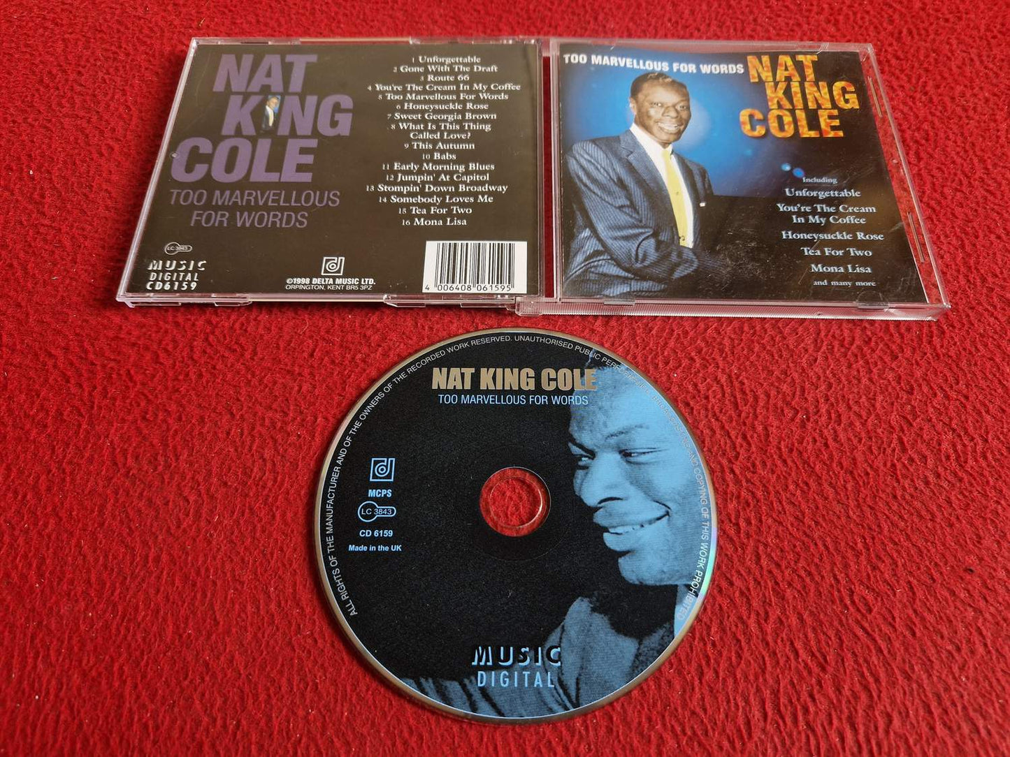 NAT KING COLE TOO MARVELLOUS FOR WORDS CD