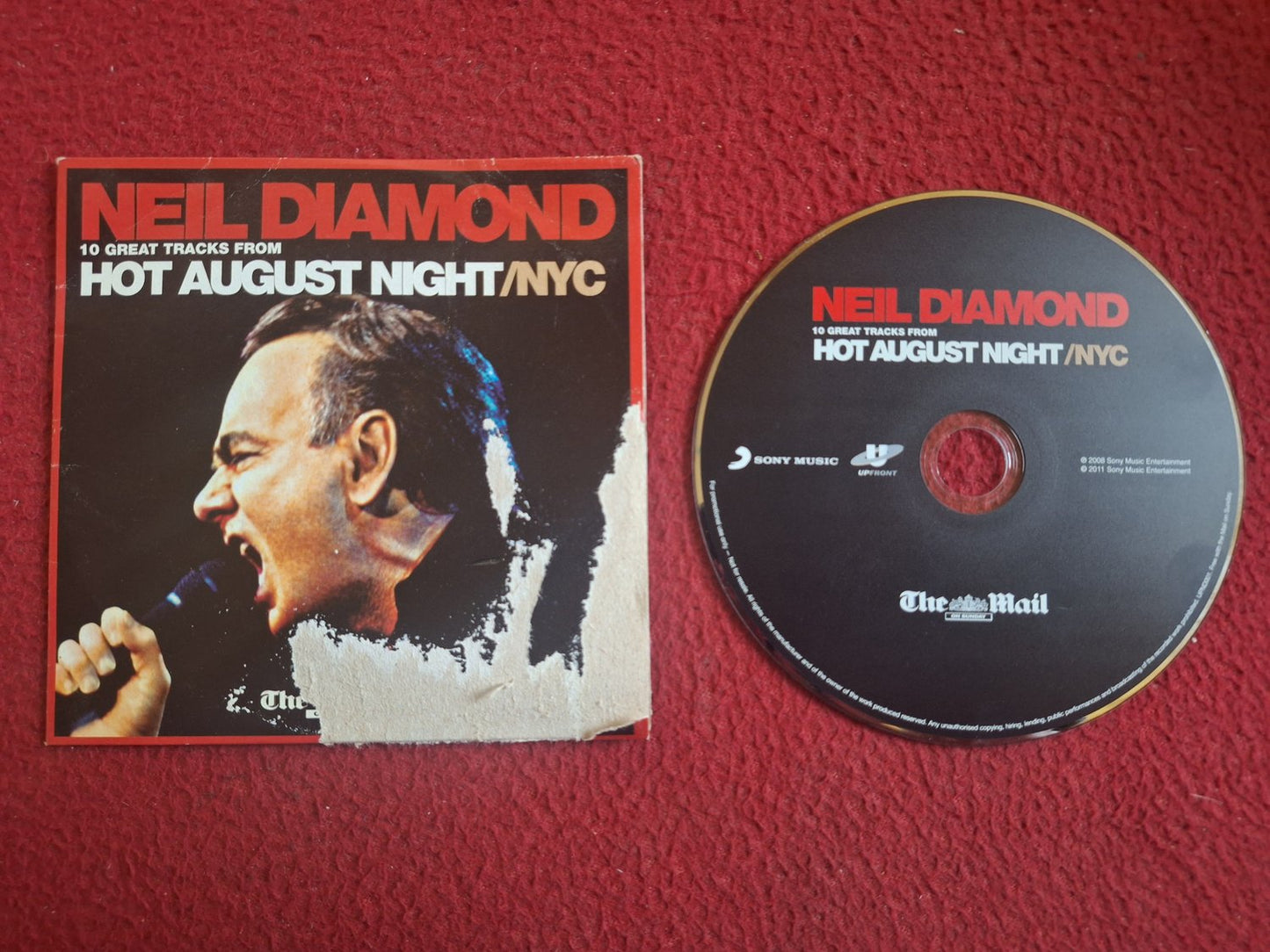 NEIL DIAMOND 10 GREAT TRACKS FROM HOT AUGUST NIGHT/NYC [THE MAIL] CD