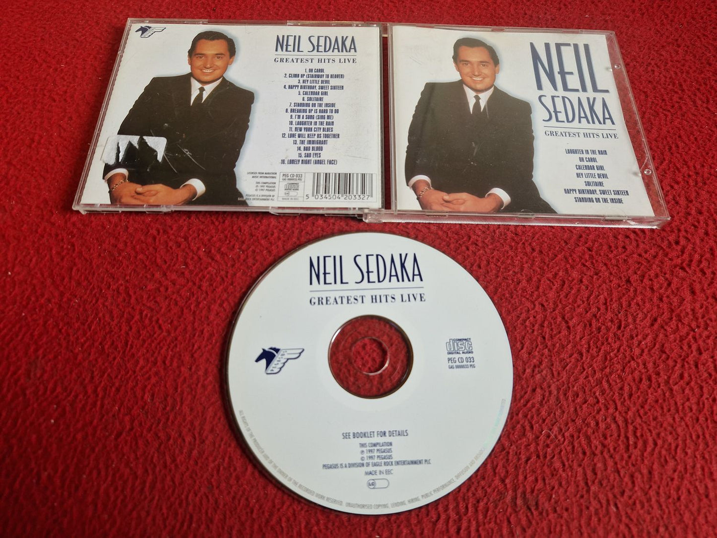 NEIL SEDAKA GREATEST HITS LIVE CD