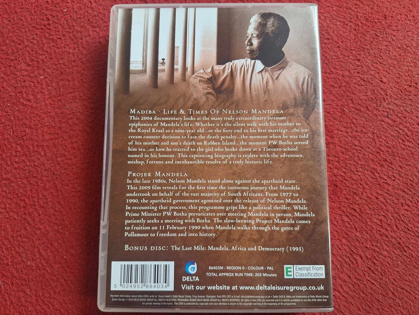 NELSON MANDELA FROM FREEDOM TO HISTORY BOX DVD