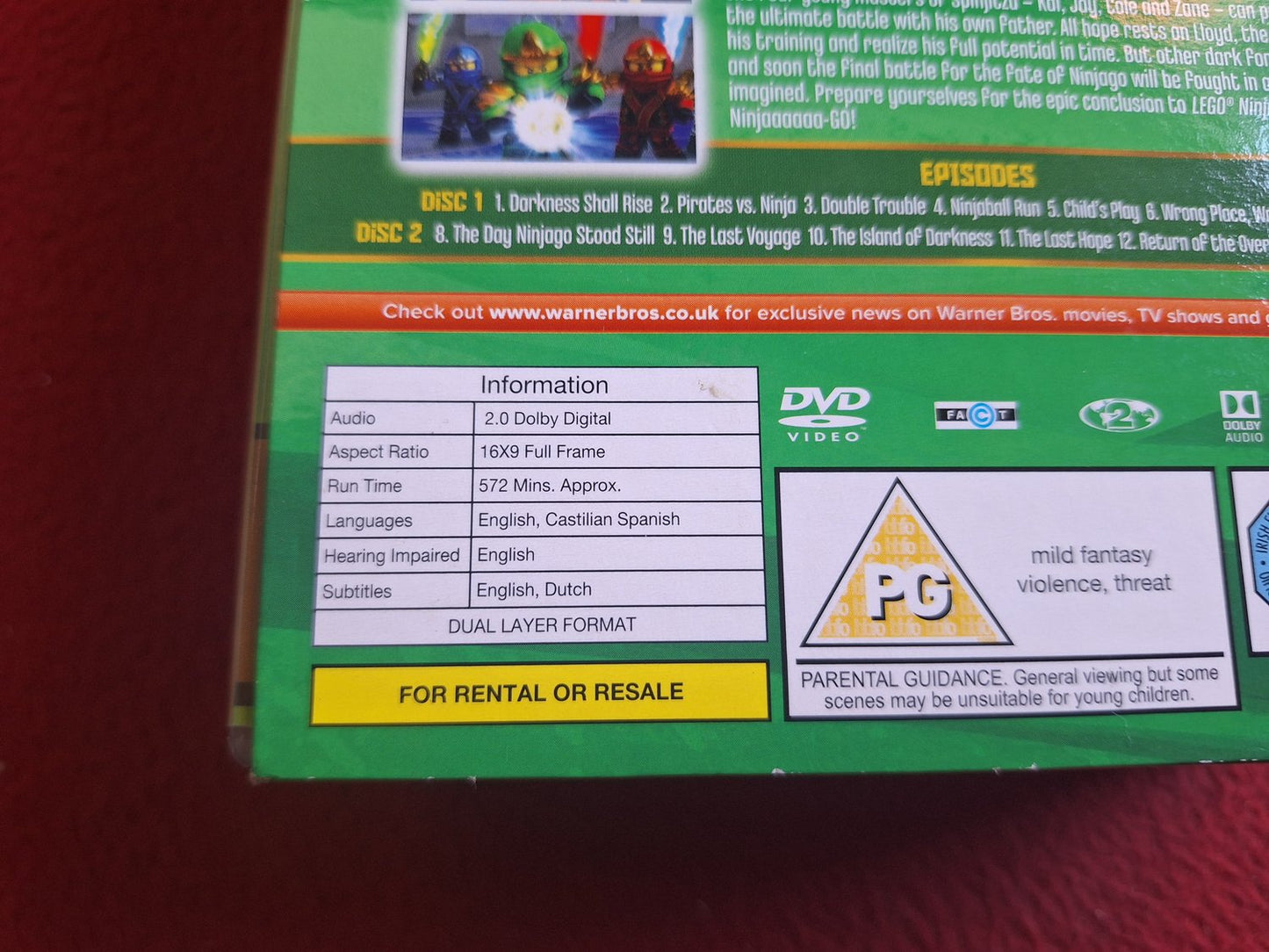 NINJAGO SEASONS 1 & 2 BOX DVD