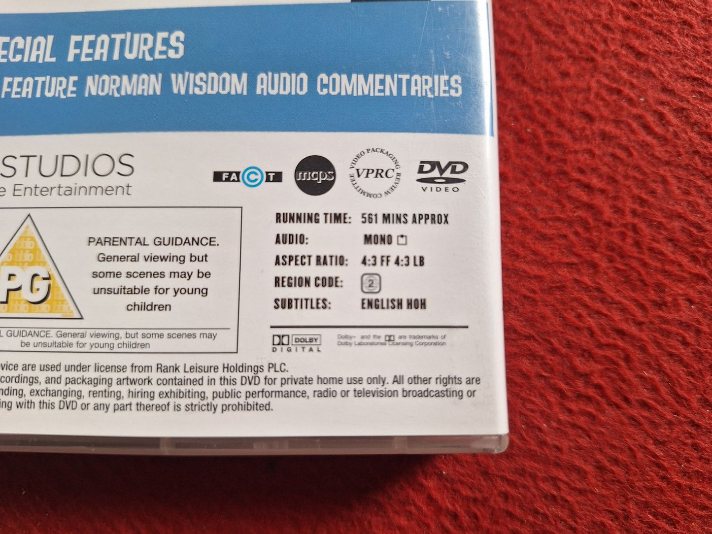NORMAN WISDOM VOLUME 1 BOX DVD