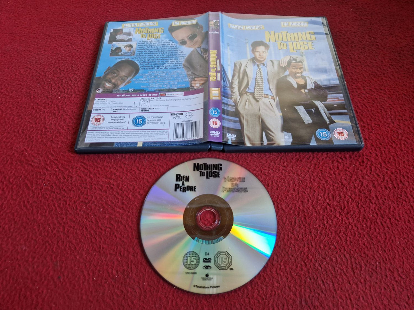 NOTHING TO LOSE DVD