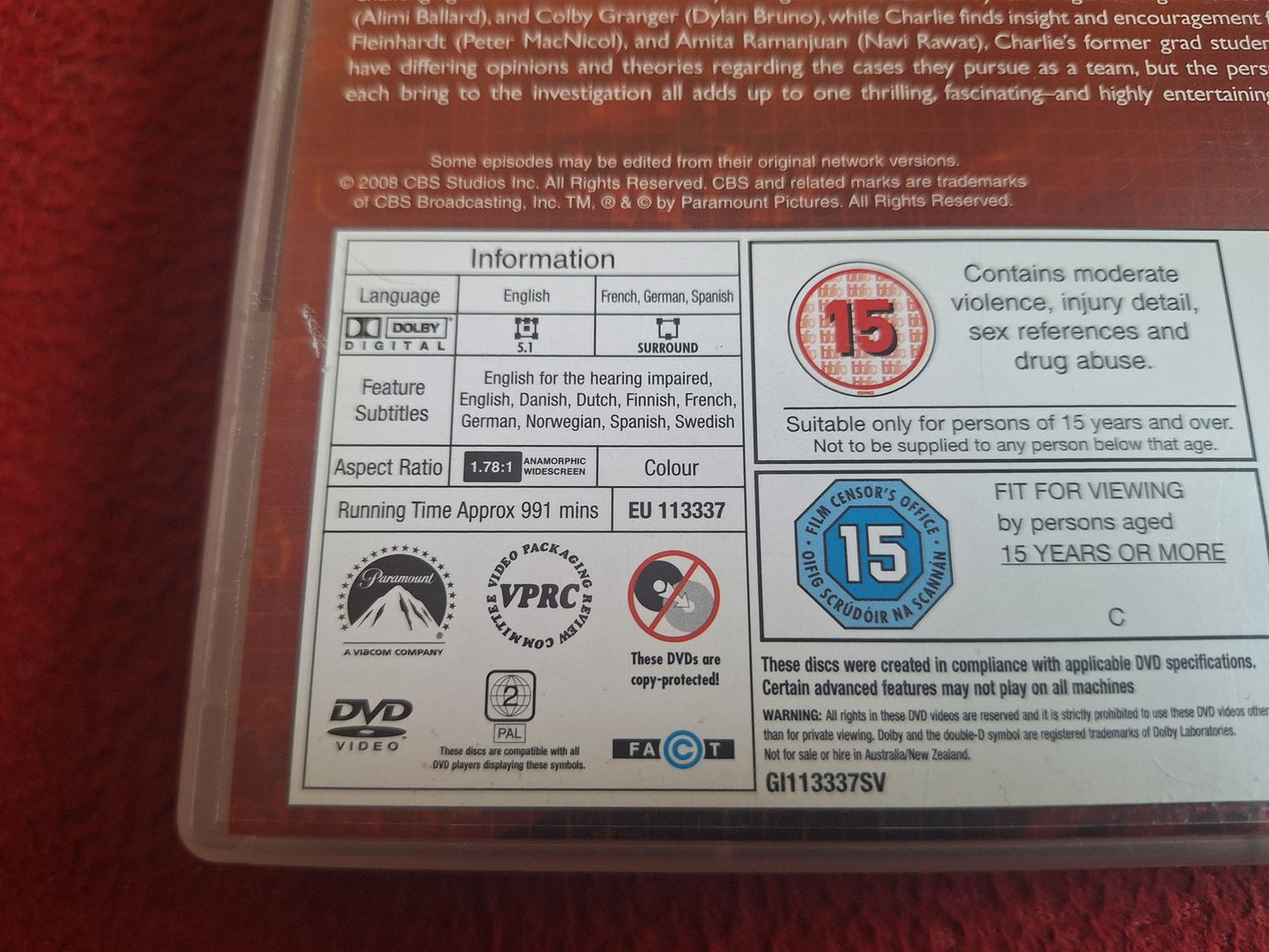 NUMBERS SEASON 3 BOX DVD
