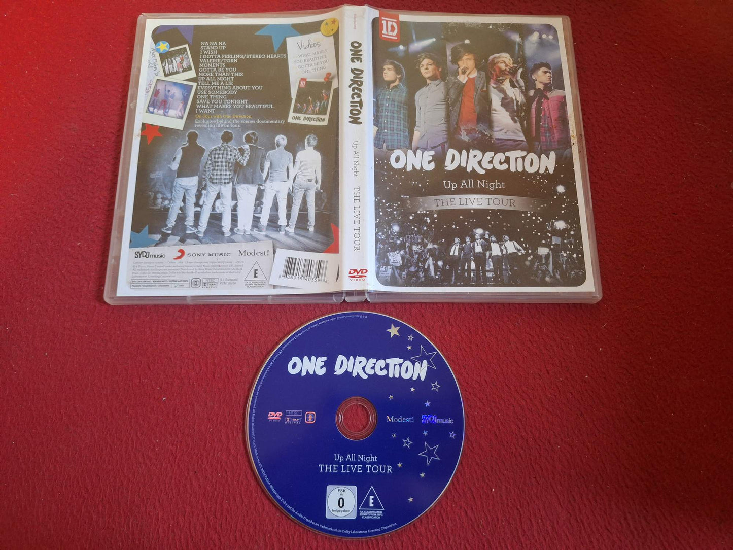 ONE DIRECTION UP ALL NIGHT THE LIVE TOUR DVD