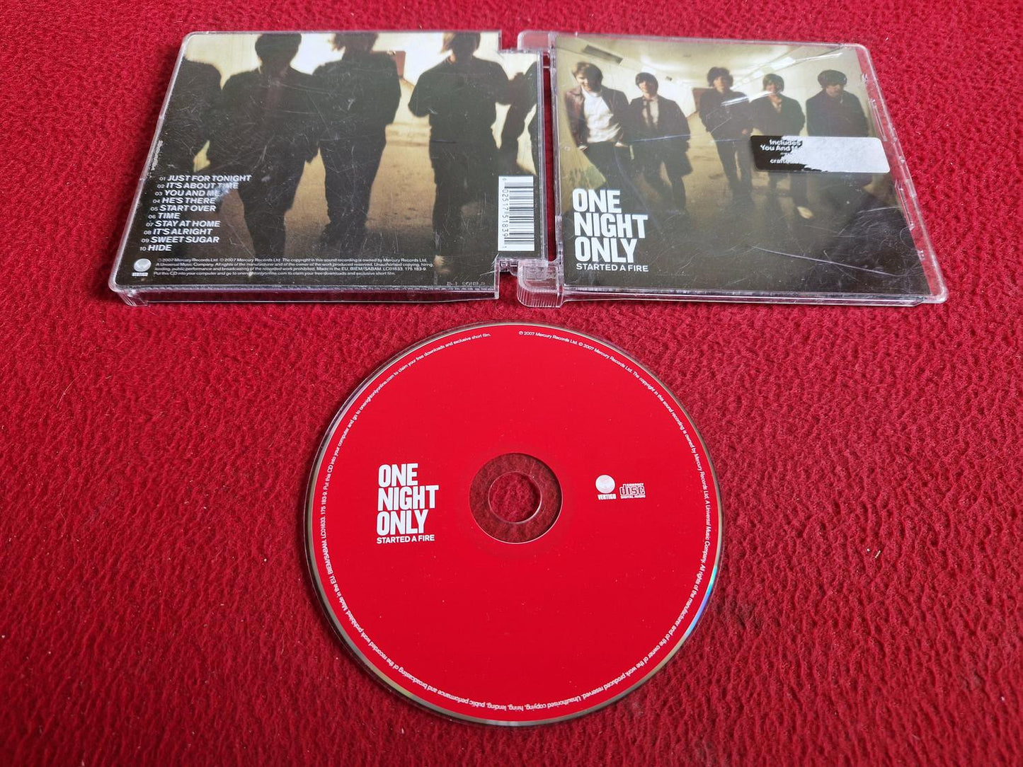 ONE NIGHT ONLY STARTED A FIRE CD