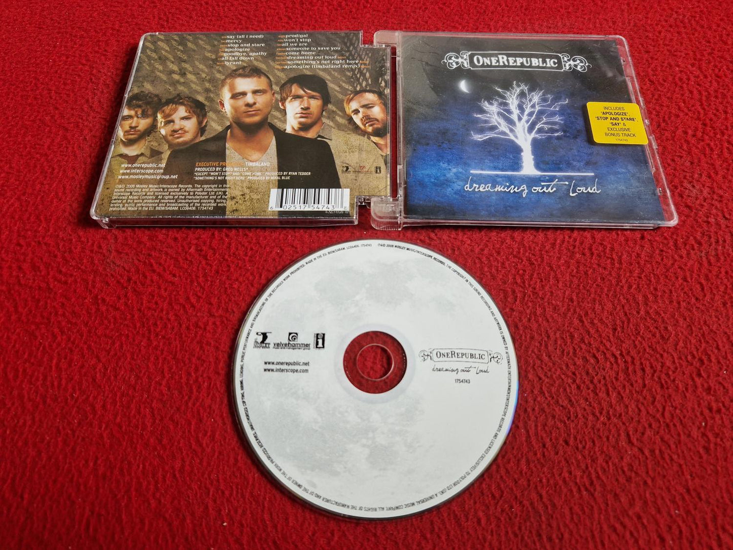 ONEREPUBLIC DREAMING OUT LOUD CD
