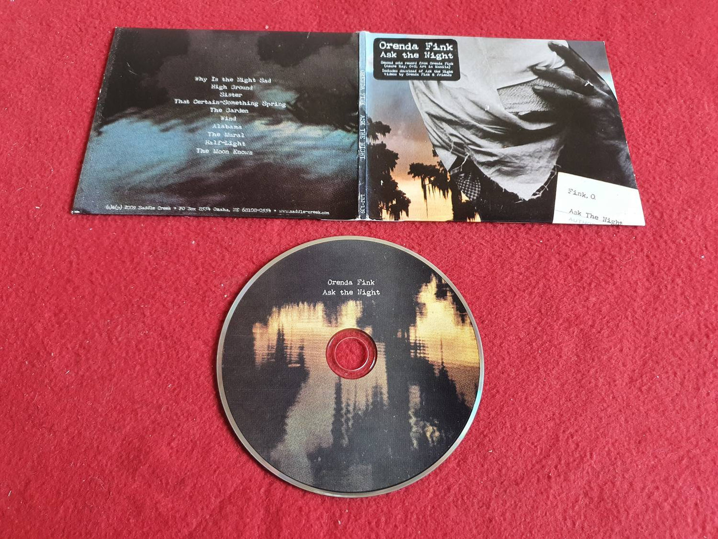 ORENDA FINK ASK THE NIGHT till CD