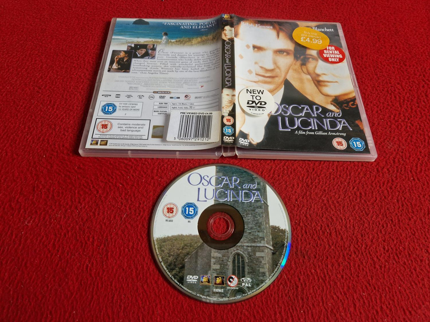 OSCAR AND LUCINDA DVD