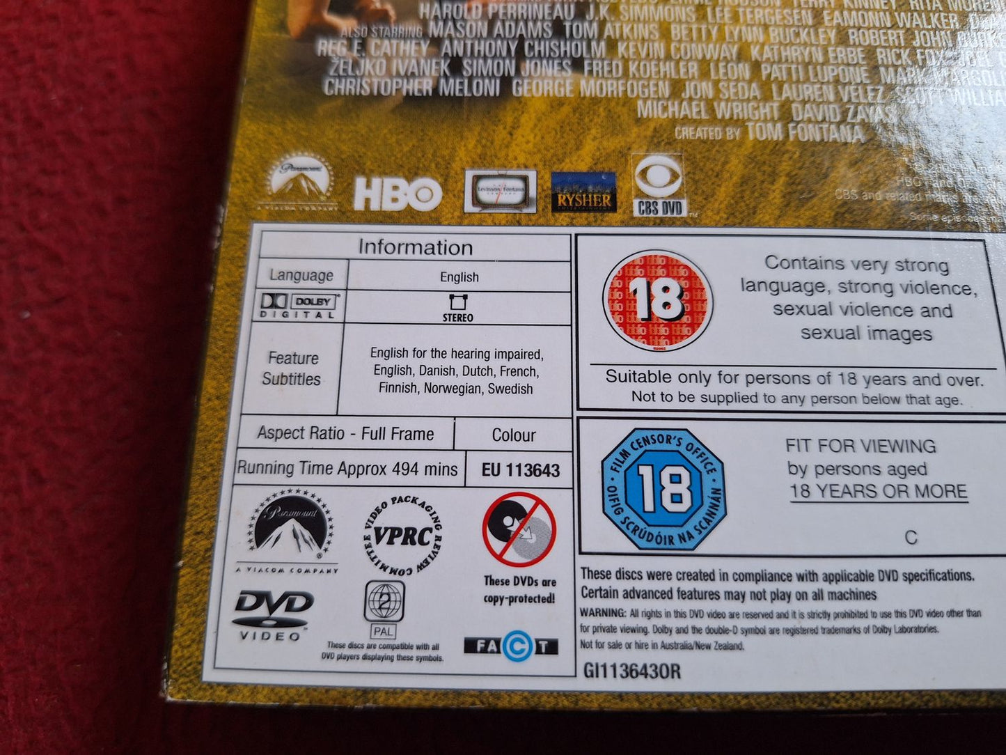 OZ SEASON 6 BOX DVD