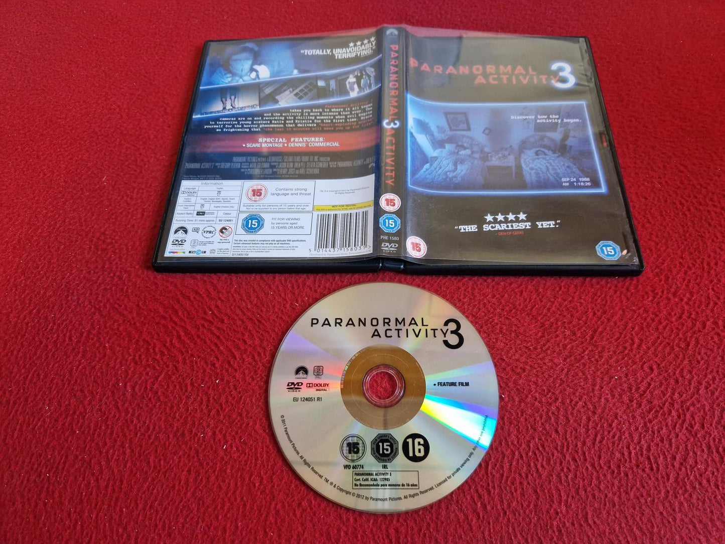 PARANORMAL ACTIVITY 3 DVD