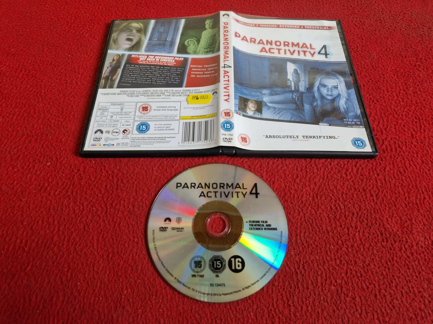 PARANORMAL ACTIVITY 4 DVD