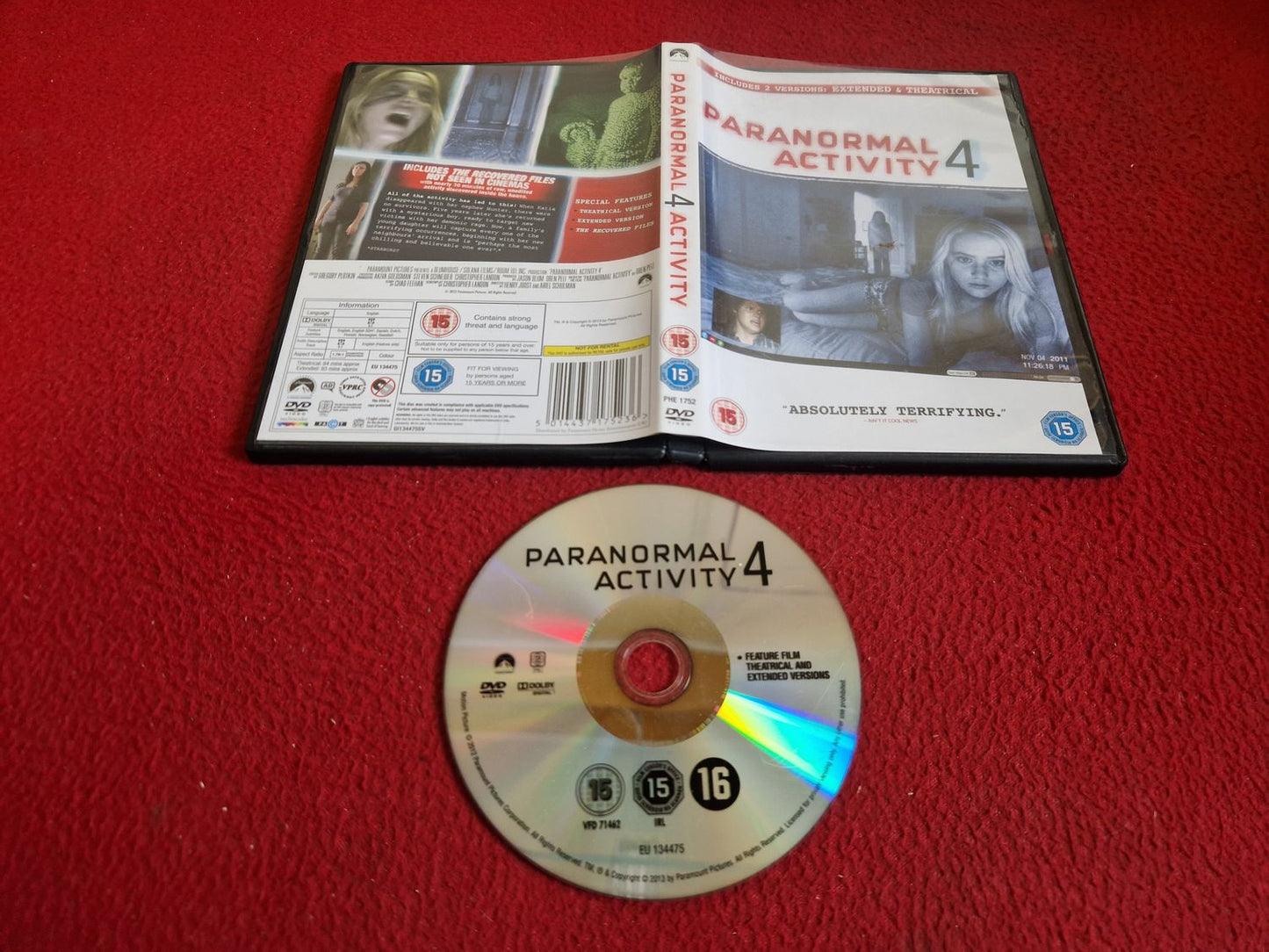 PARANORMAL ACTIVITY 4 [ SVENSK TEXT ] DVD