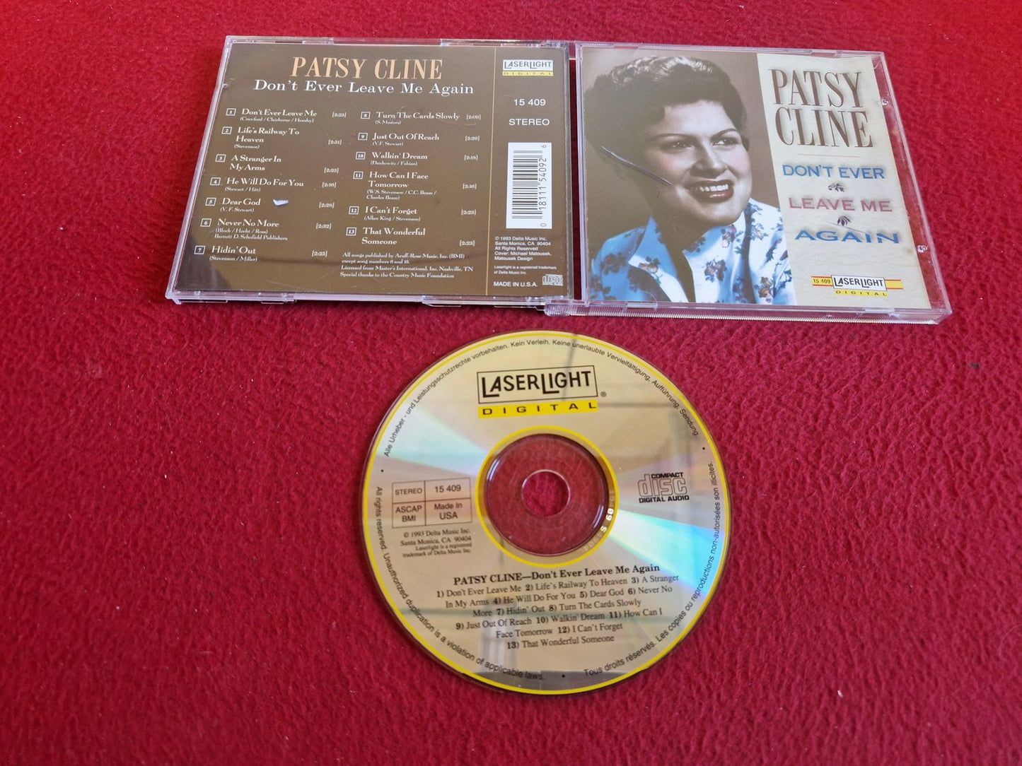 PATSY CLINE DON'T EVER LEAVE ME AGAIN CD