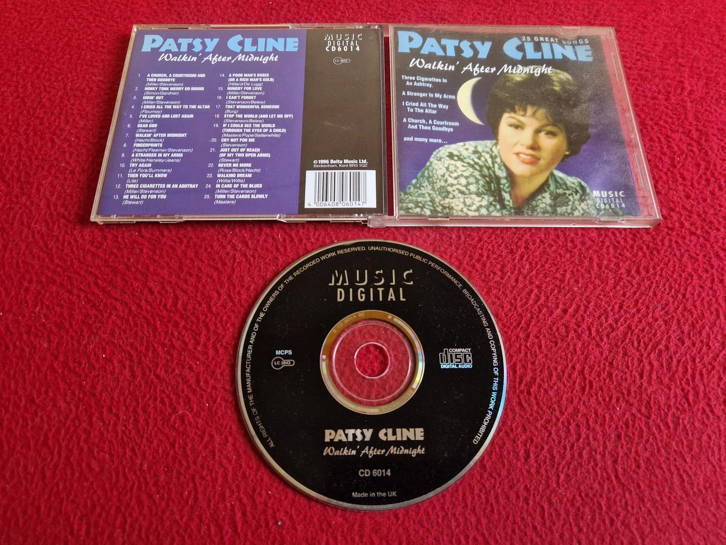 PATSY CLINE WALKIN' AFTER MIDNIGHT 25 GREAT SONGS CD