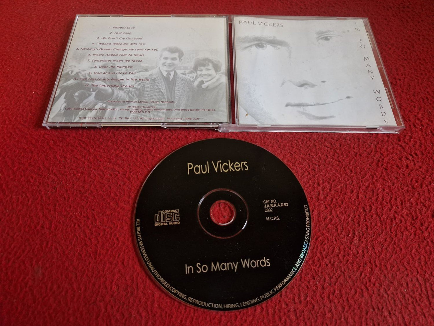 PAUL VICKERS IN SO MANY WORDS CD