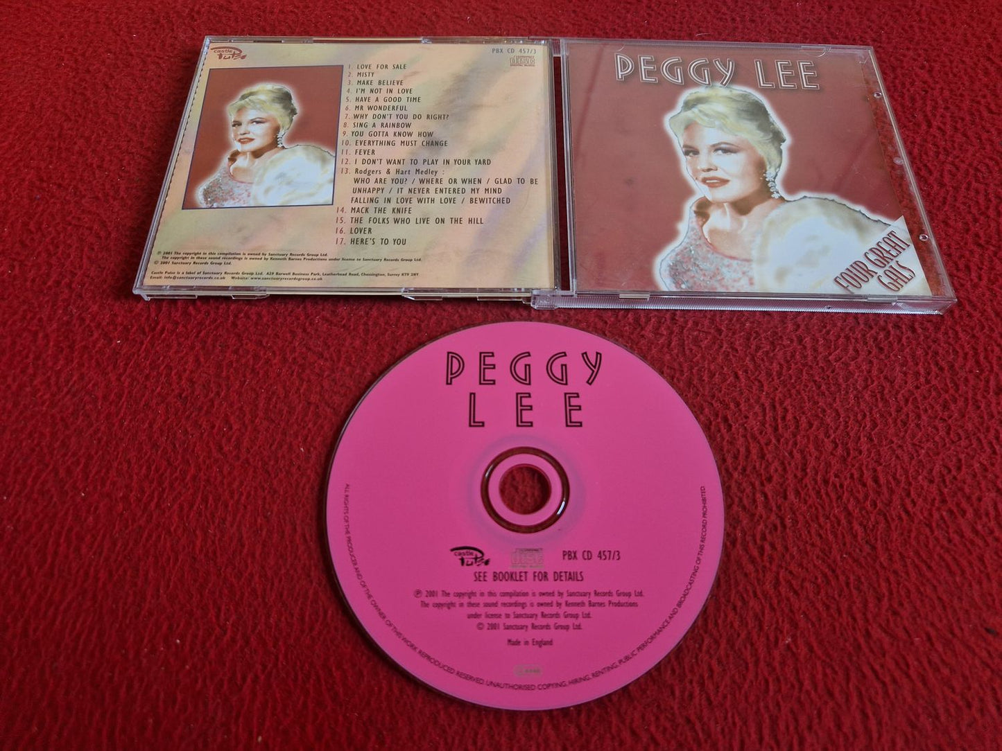 PEGGY LEE [ FOUR GREAT GALS ] CD