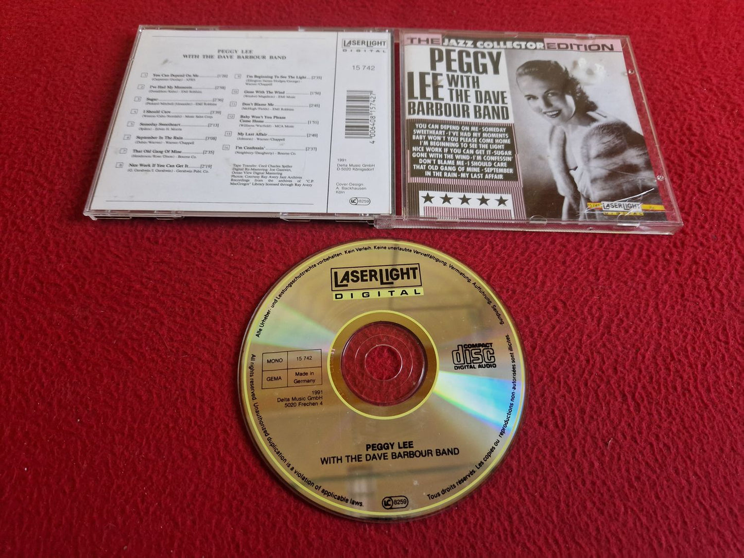PEGGY LEE – PEGGY LEE WITH THE DAVE BARBOUR BAND CD