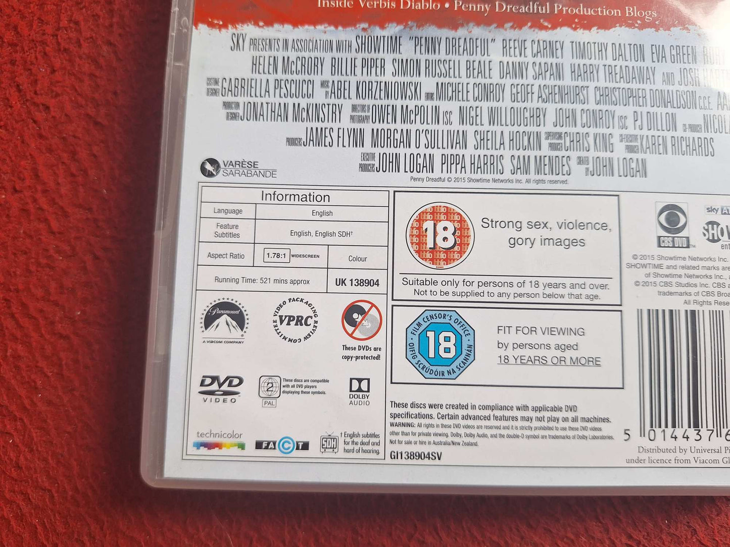 PENNY DREADFUL SEASON 2 BOX DVD