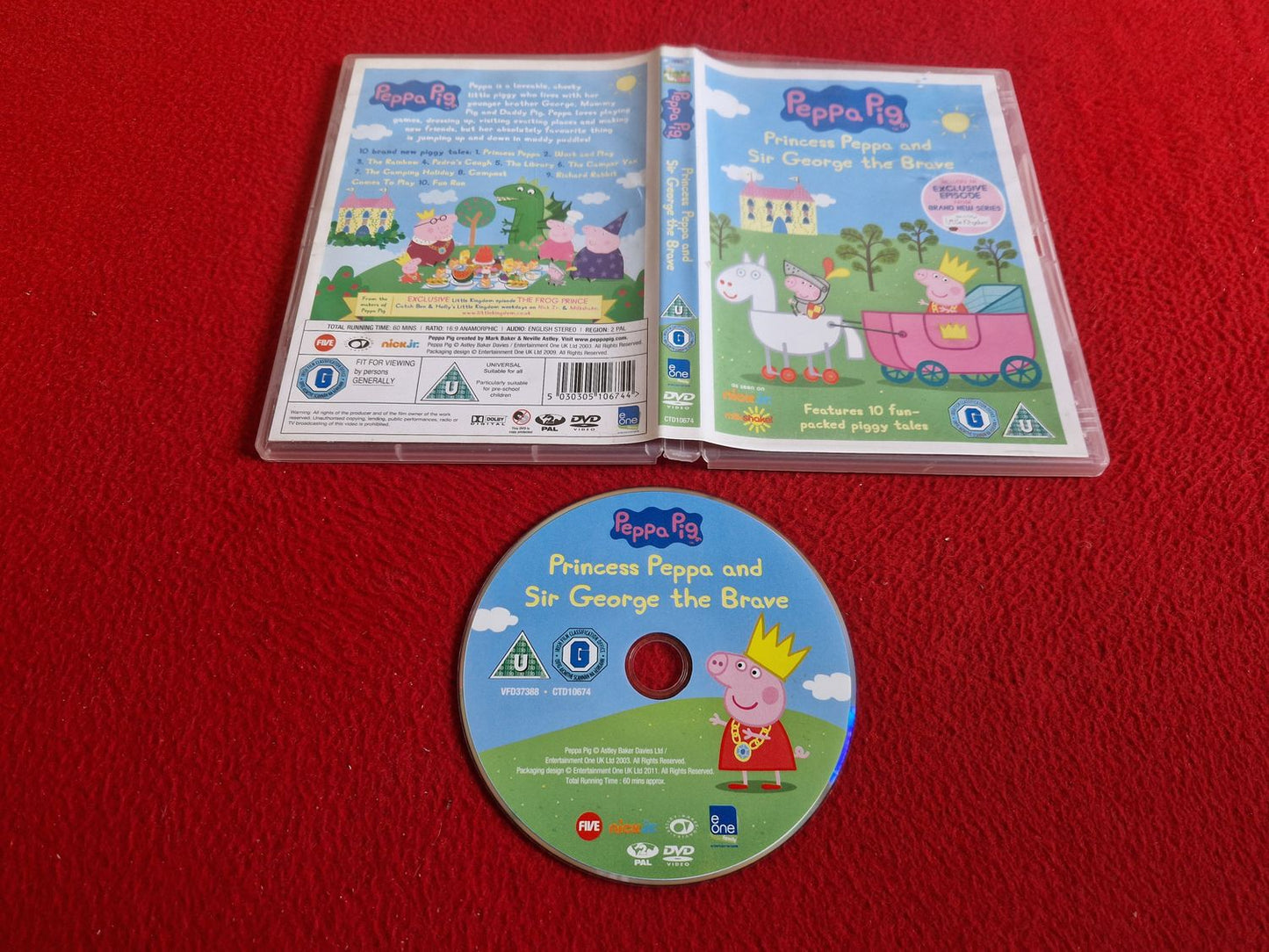 PEPPA PIG PRINCESS PEPPA AND SIR GEORGE THE BRAVE DVD