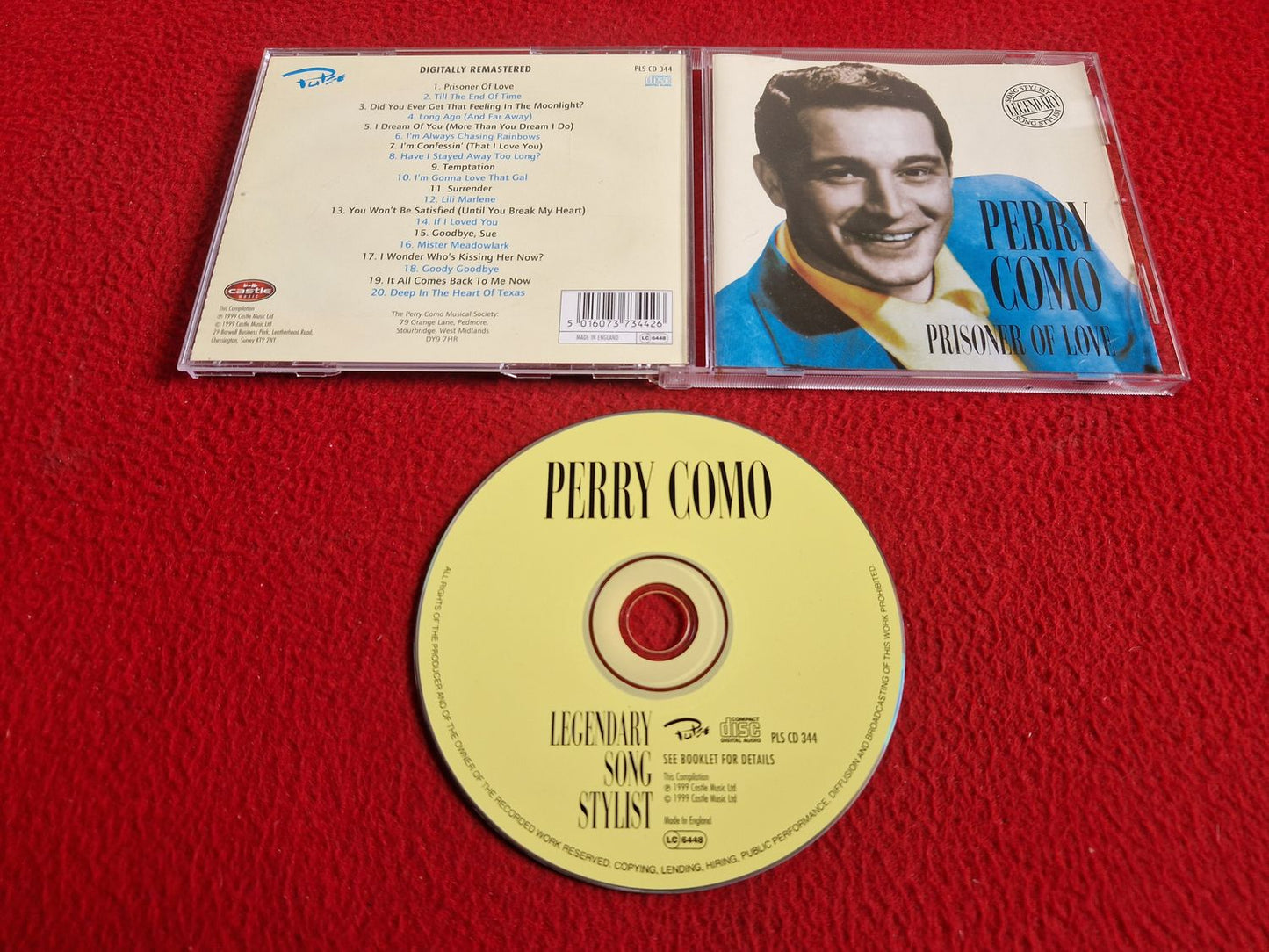 PERRY COMO PRISONER OF LOVE CD