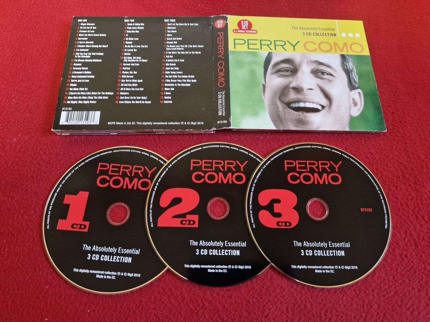 PERRY COMO THE ABSOLUTELY ESSENTIAL 3 CD COLLECTION BOX