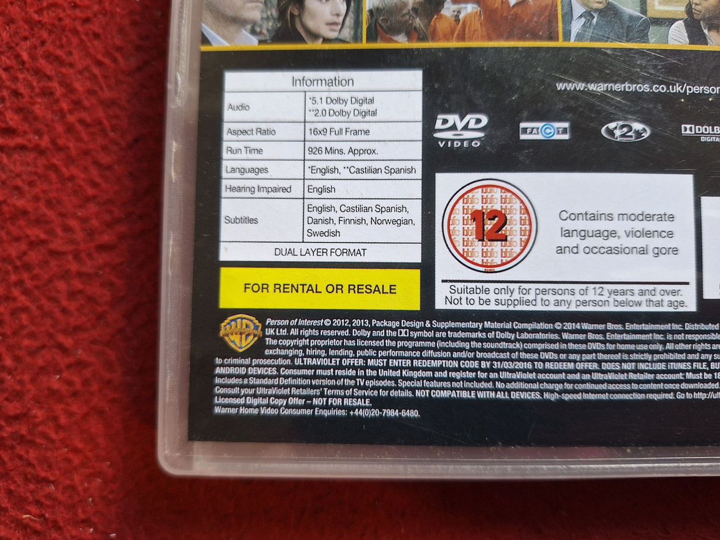 PERSON OF INTEREST SEASON 2 BOX DVD