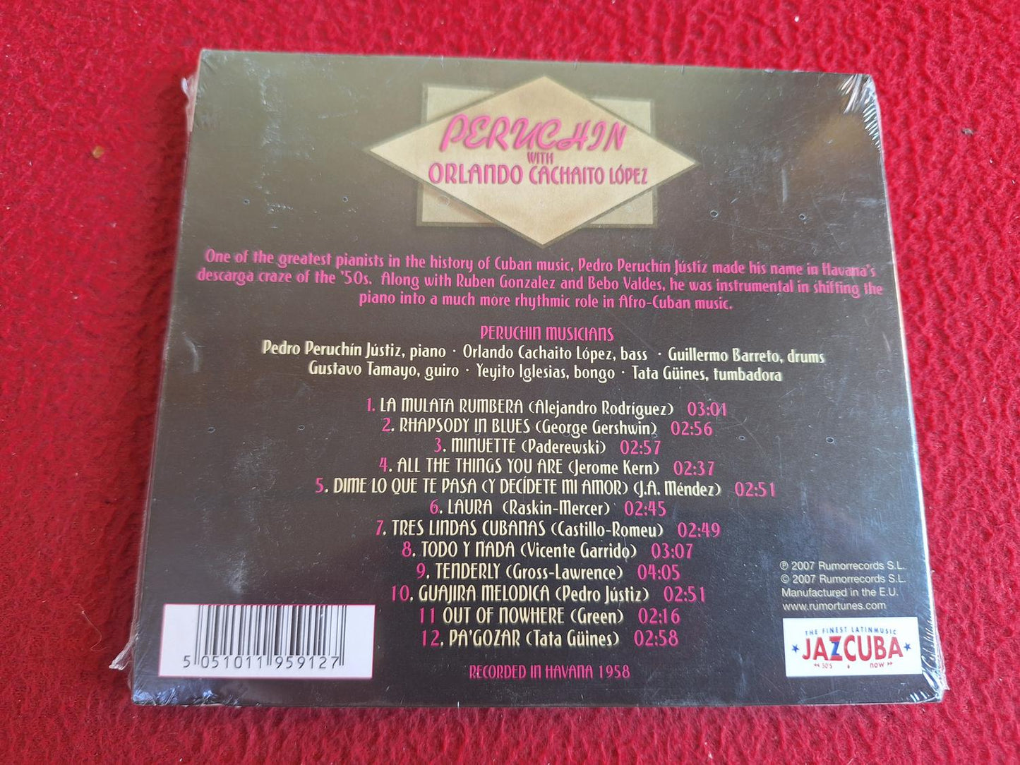 PERUCHIN WITH ORLANDO CACHAITO LOPEZ ORIGINAL CUBAN RECORDINGS CD