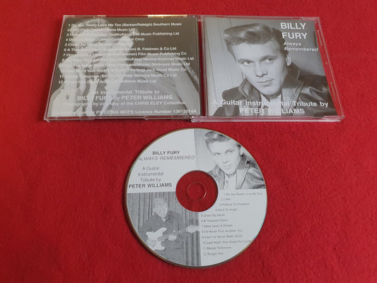 PETER WILLIAMS ALWAYS REMEMBERED A GUITAR INSTRUMENTAL TRIBUTE TO BILLY FURY CD