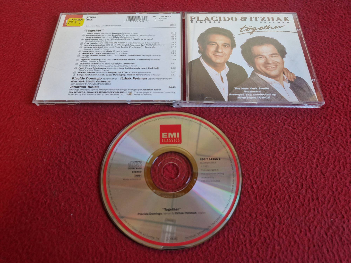 PLACIDO DOMINGO & ITZHAK PERLMAN TOGETHER CD