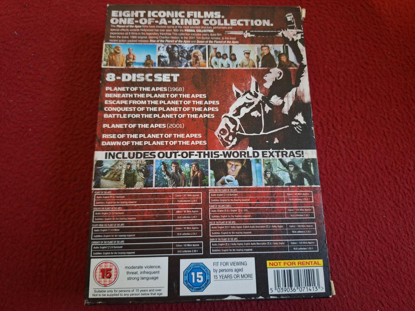PLANET OF THE APES PRIMAL COLLECTION ALL 8 MOVIES BOX DVD