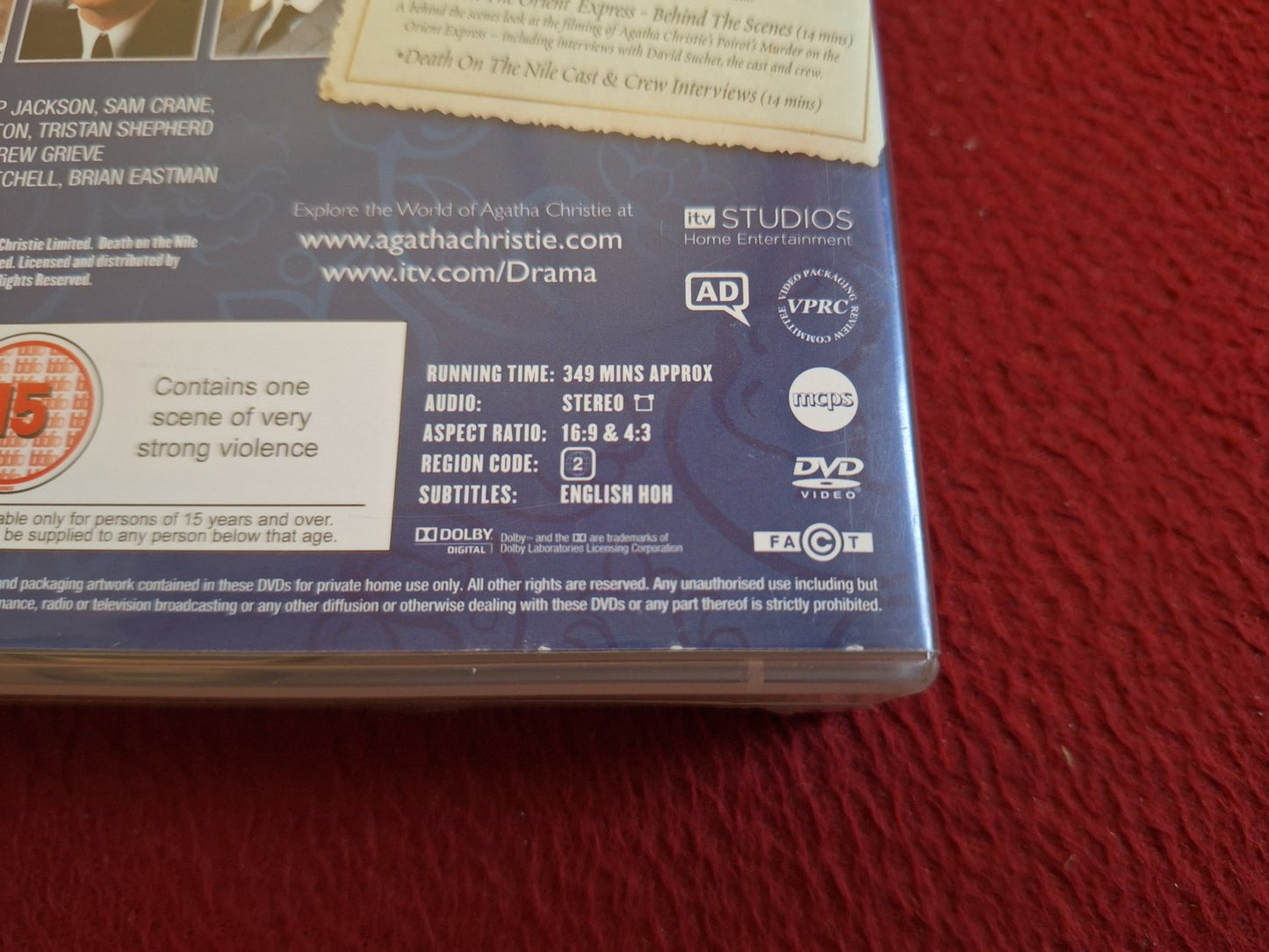 POIROT MURDER ON THE ORIENT EXPRESS/DEATH ON THE NILE/ABC MURDERS BOX DVD