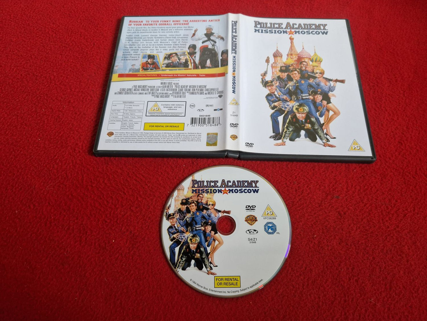 POLICE ACADEMY MISSION TO MOSCOW DVD