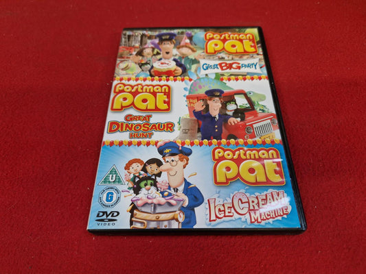 POSTMAN PAT GREAT BIG PARTY / GREAT DINOSAUR HUNT /ICECREAM MACHINE BOX till DVD