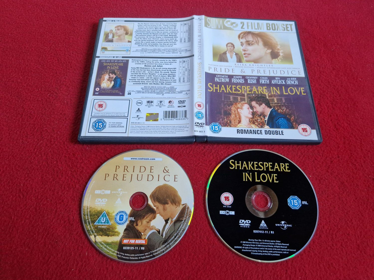 PRIDE & PREJUDICE / SHAKESPEARE IN LOVE till DVD