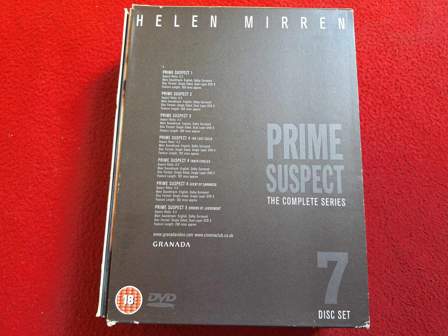 PRIME SUSPECT THE COMPLETE SERIES BOX DVD
