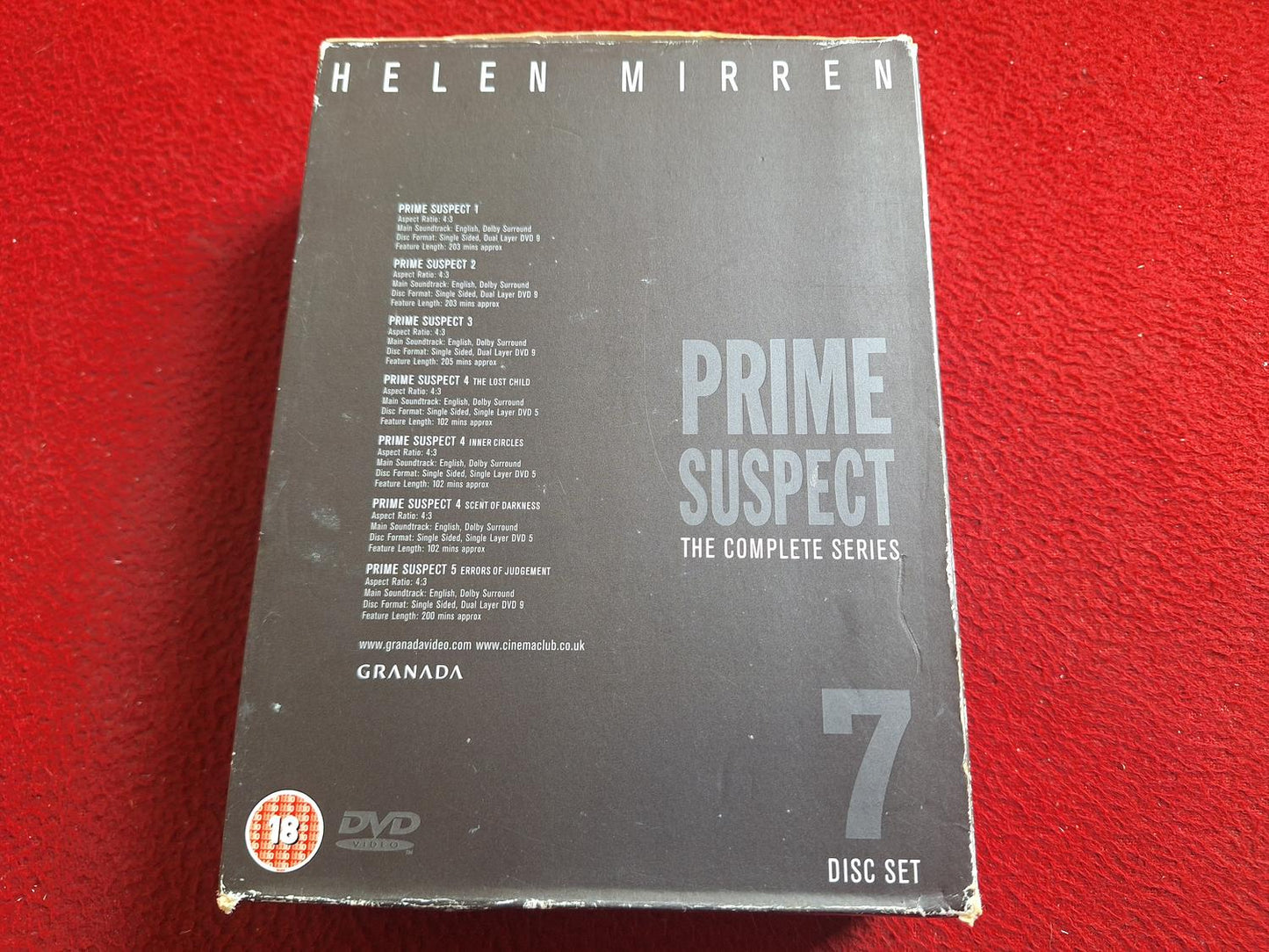 PRIME SUSPECT THE COMPLETE SERIES BOX DVD