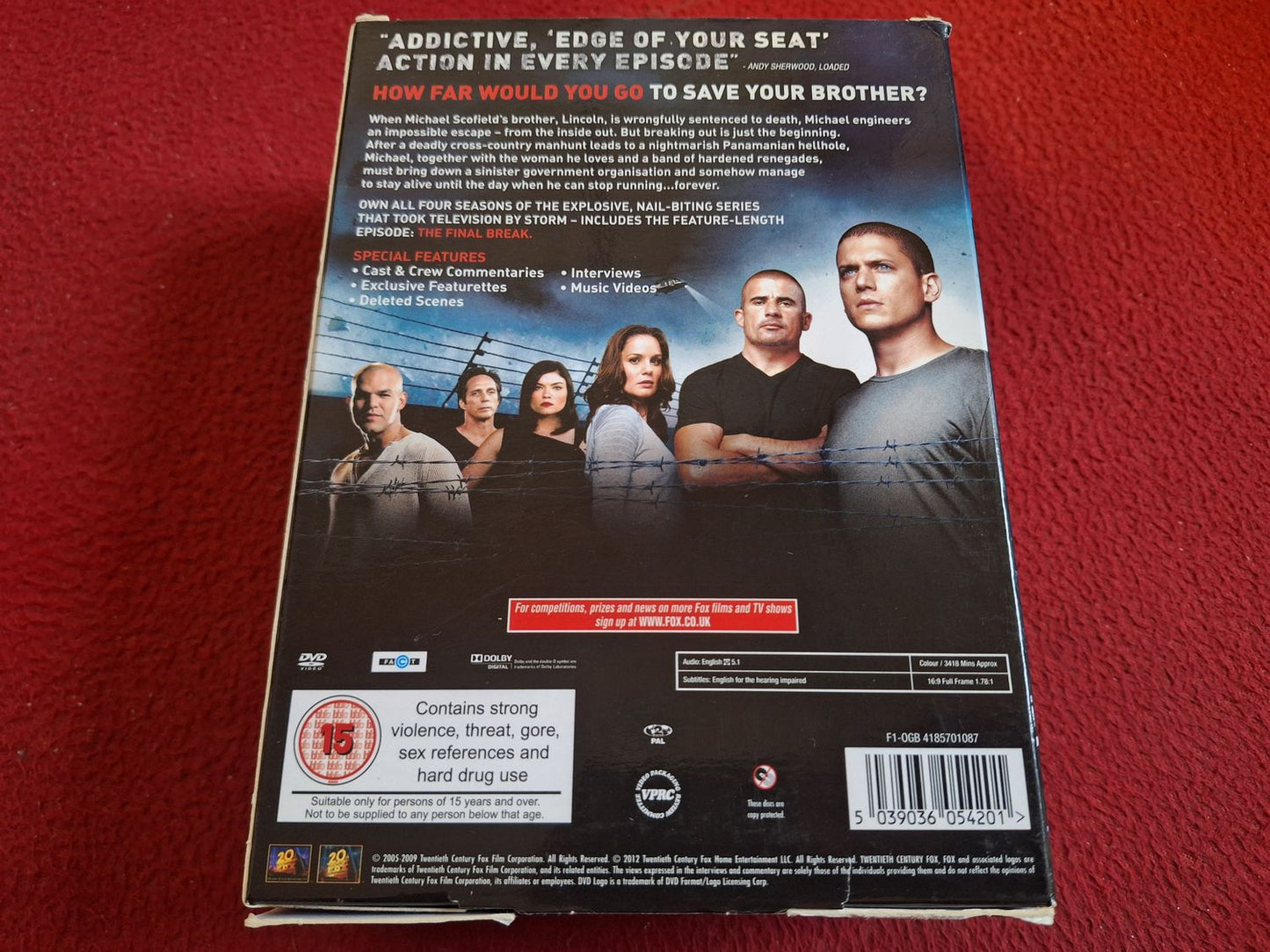 PRISON BREAK THE COMPLETE SERIES - SEASONS 1 - 4 + THE FINAL BREAK BOX DVD