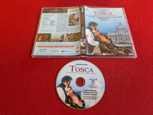 PUCCINI TOSCA [ DOMINGO / MALFITANO / RAIMONDI ] [ ITALIENSKT TAL ENG TEXT ] DVD