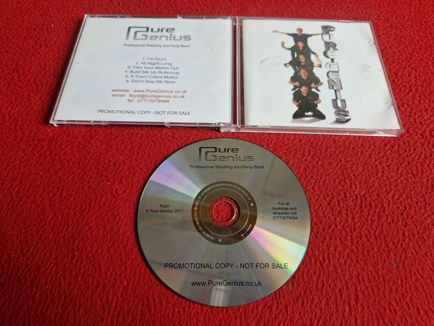 PURE GENIUS PROFESSIONAL WEDDING AND PARTY BAND CD