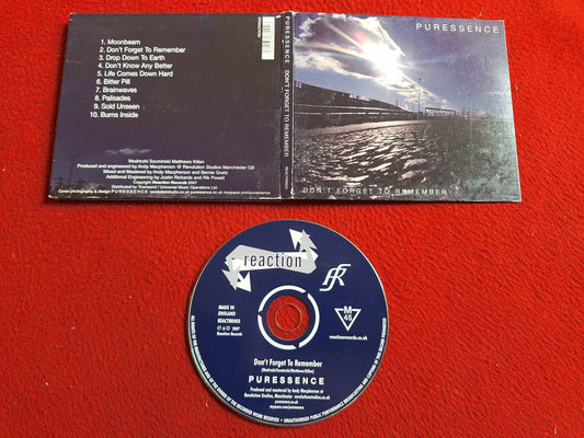 PURESSENCE DON'T FORGET TO REMEMBER CD