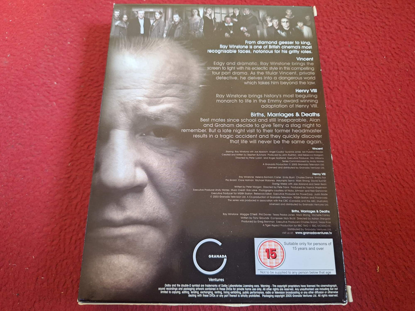 RAY WINSTONE - VINCENT / HENRY VIII / BIRTH, MARRIAGES & DEATHS BOX DVD