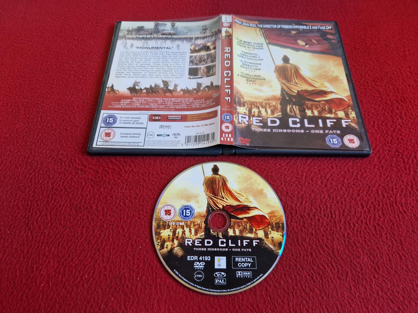 RED CLIFF DVD