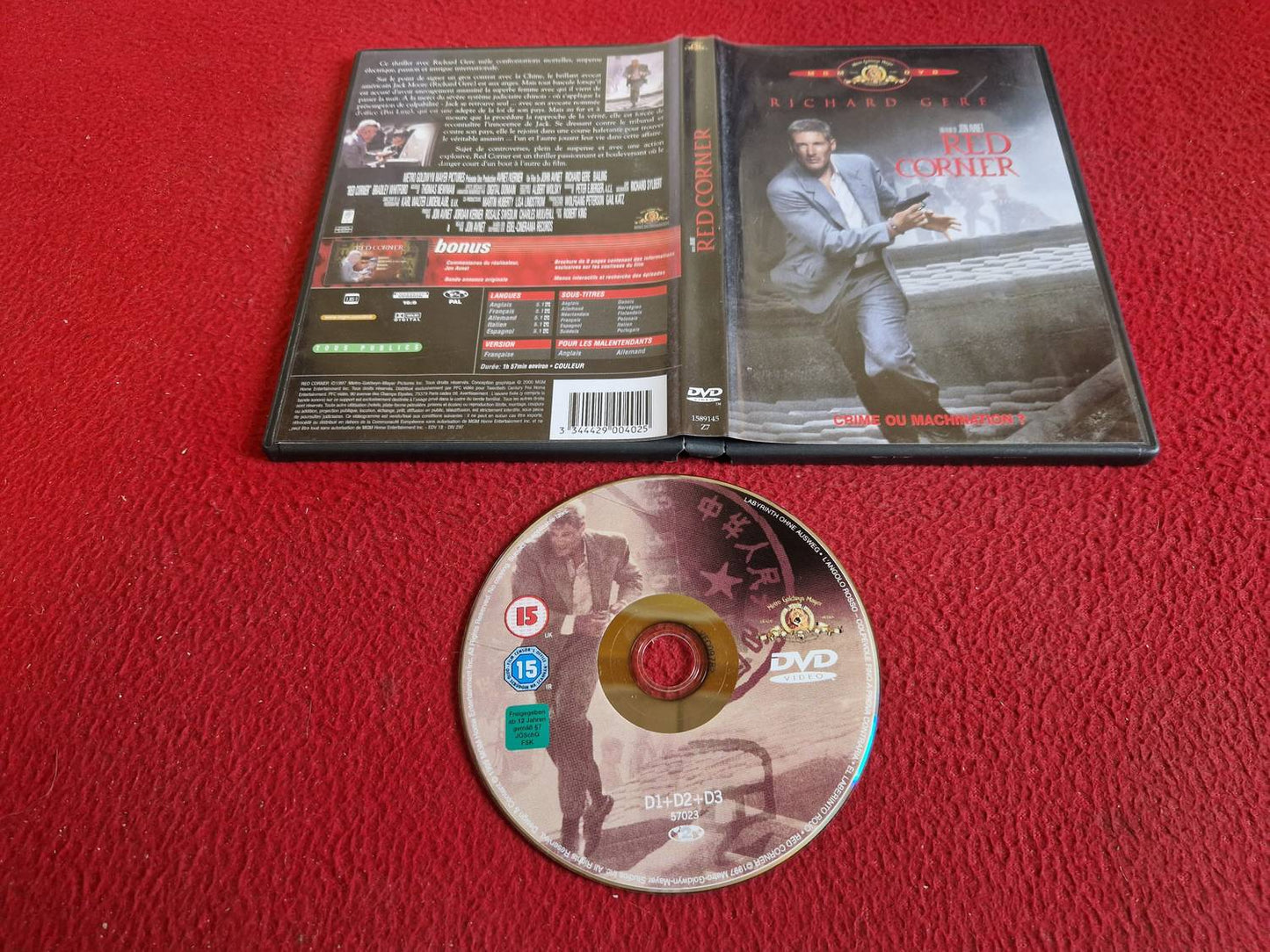 RED CORNER [ FRANSK UTGÅVA - SVENSK TEXT ] DVD